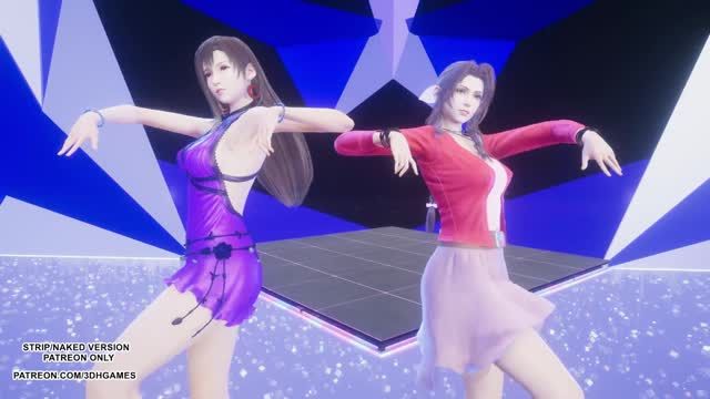  [MMD] TAEYEON - INVU Aerith Tifa Lockhart 熱 Kpop 舞蹈最終幻想未經審查的無盡