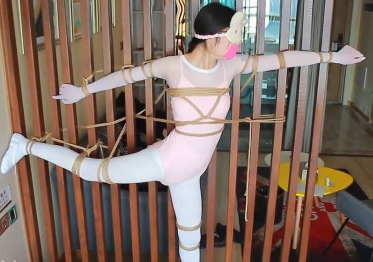  FXX_SM_14体操衣连身袜_固定姿势束缚_上